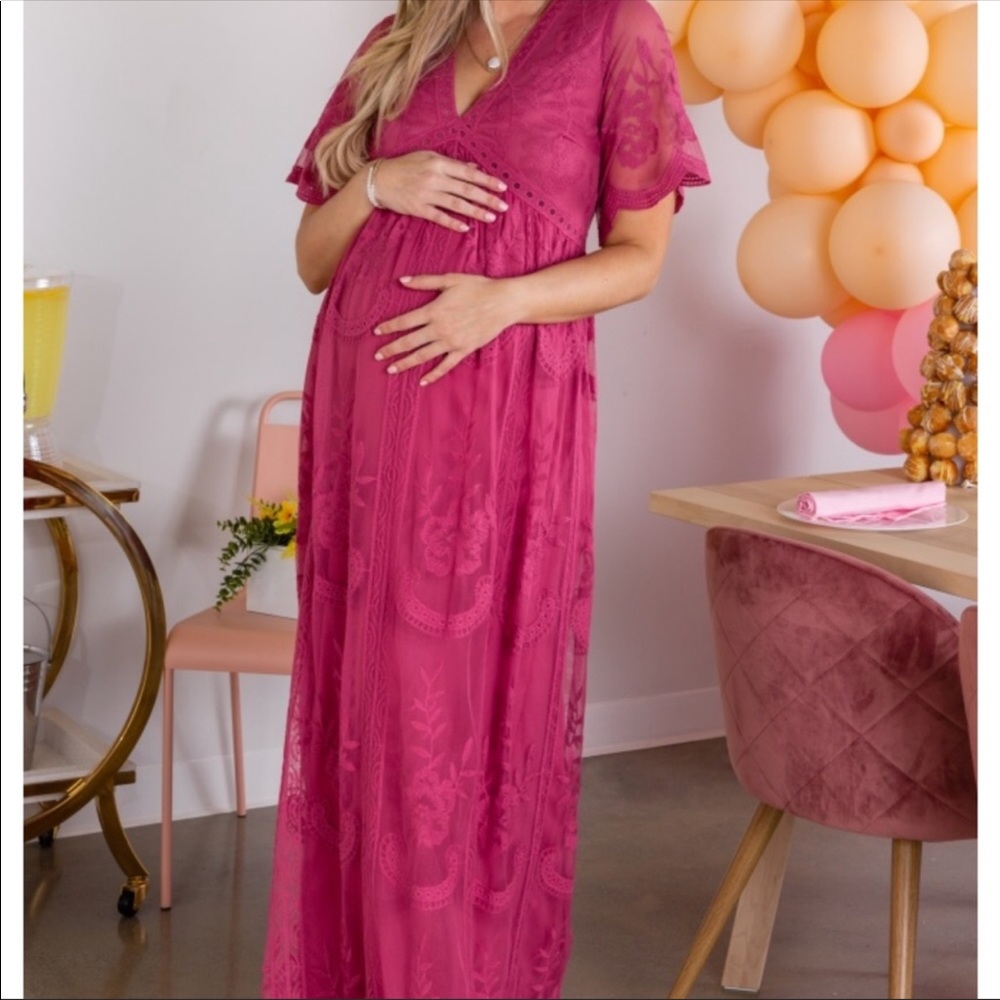 PinkBlush lace overlay dress. NWT.